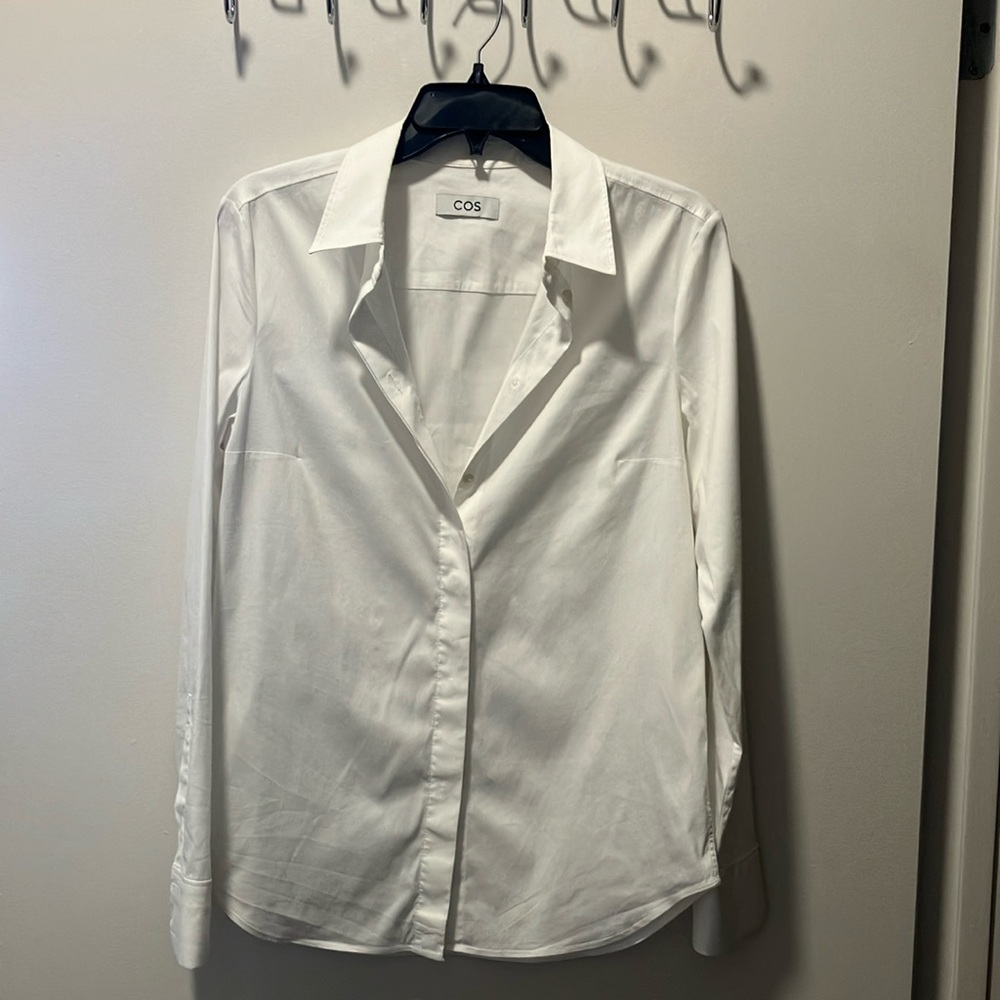 COS white poplin button down